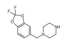 1-[(2,2-Difluoro-1,3-benzodioxol-5-yl)-Methyl]piperazine Structure