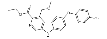 6-(5-bromo-2-pyridyloxy)-4-methoxymethyl-β-carboline-3-carboxylic acid ethyl ester结构式