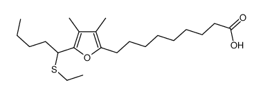 9-[5-(1-ethylsulfanylpentyl)-3,4-dimethylfuran-2-yl]nonanoic acid Structure