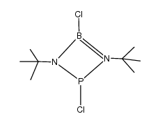 1,3-di-tert-butyl-2,4-dichloro-1,3,2,4-diazaphosphaboretidine结构式