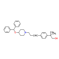 4-[4-(Diphenylmethoxy)-1-piperidinyl]-1-[4-[(2-hydroxy-1,1-dimethyl)ethyl]phenyl]butyne Structure