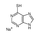 sodium,3,7-dihydropurine-6-thione Structure