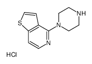 4-(1-Piperazinyl)thieno[3,2-c]pyridine hydrochloride (1:1) Structure