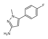 3-Amino-5-[p-fluor-phenyl]-1-methyl-pyrazol Structure