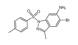 5-bromo-3-methyl-1-(toluene-4-sulfonyl)-1H-indazol-6-ylamine Structure