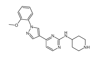 4-[1-(2-Methoxyphenyl)-1H-pyrazol-4-yl]-N-(4-piperidinyl)-2-pyrim idinamine Structure