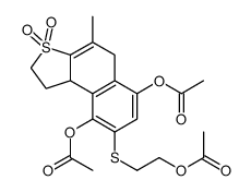 2-[(6,9-diacetyloxy-4-methyl-3,3-dioxo-1,2,5,9b-tetrahydrobenzo[e][1]benzothiol-8-yl)sulfanyl]ethyl acetate Structure