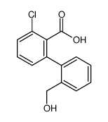 2-chloro-6-[2-(hydroxymethyl)phenyl]benzoic acid结构式