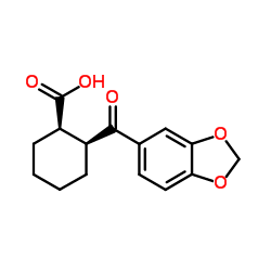 CIS-2-(3,4-METHYLENEDIOXYBENZOYL)CYCLOHEXANE-1-CARBOXYLIC ACID Structure