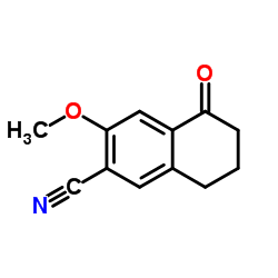 3-Methoxy-5-oxo-5,6,7,8-tetrahydro-2-naphthalenecarbonitrile structure