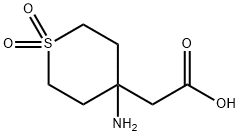 2H-Thiopyran-4-acetic acid, 4-aminotetrahydro-, 1,1-dioxide Structure