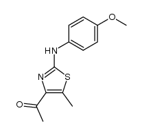 1-[2-[(4'-methoxyphenyl)amino]-5-methylthiazol-4-yl]ethan-1-one结构式