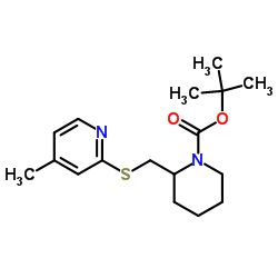 2-Methyl-2-propanyl 2-{[(4-methyl-2-pyridinyl)sulfanyl]methyl}-1-piperidinecarboxylate Structure