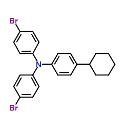 4,4'-Dibromo-4''-cyclohexyltriphenylamine structure