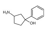 3-amino-1-phenylcyclopentan-1-ol Structure