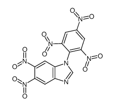 5,6-dinitro-1-(2',4',6'-trinitrophenyl)benzimidazole结构式