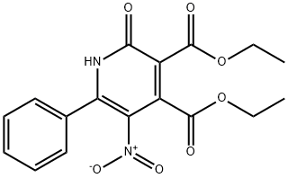 Diethyl2-hydroxy-5-nitro-6-phenylpyridine-3,4-dicarboxylate Structure