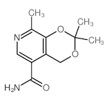 2,9,9-trimethyl-8,10-dioxa-3-azabicyclo[4.4.0]deca-2,4,11-triene-5-carboxamide结构式