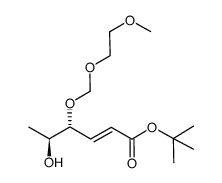 (4R,5S)-(E)-5-hydroxy-4-(β-methoxyethoxy)methoxy-2-hexenoic acid tert-butyl ester Structure