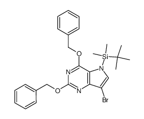 5H-Pyrrolo3,2-dpyrimidine, 7-bromo-5-(1,1-dimethylethyl)dimethylsilyl-2,4-bis(phenylmethoxy)- Structure