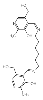 3-Pyridinemethanol,4,4'-[hexamethylenebis(nitrilomethylidyne)]bis[5-hydroxy-6-methyl- (8CI) structure