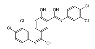 1-N,3-N-bis(3,4-dichlorophenyl)-4-hydroxybenzene-1,3-dicarboxamide结构式