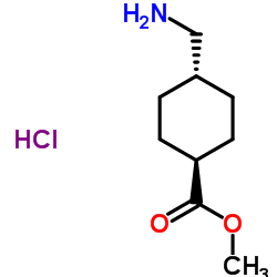 trans-methyl 4-aminomethyl-cyclohexanecarboxylate hydrochloride structure