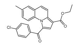 ethyl 1-(4-chlorobenzoyl)-7-methylpyrrolo[1,2-a]quinoline-3-carboxylate结构式