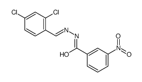 N-[(E)-(2,4-dichlorophenyl)methylideneamino]-3-nitrobenzamide Structure