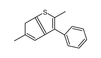 6H-Cyclopenta[b]thiophene, 2,5-dimethyl-3-phenyl- structure