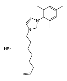 1-oct-7-enyl-3-(2,4,6-trimethylphenyl)-1,2-dihydroimidazol-1-ium,bromide Structure