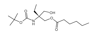 (2R)-tert-butoxycarbonylamino-3-n-hexanoyloxy-2-ethyl-1-propanol Structure