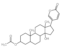 Bufa-20,22-dienolide, 3- (acetyloxy)-14-hydroxy-, (3.beta.,5.beta.)- structure