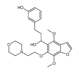 3-[3-[4,7-dimethoxy-6-(2-morpholin-4-ylethoxy)-1-benzofuran-5-yl]-3-hydroxypropyl]phenol Structure