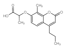 2-[(8-Methyl-2-oxo-4-propyl-2H-chromen-7-yl)oxy]-propanoic acid结构式