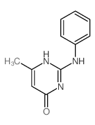 2-anilino-6-methyl-1H-pyrimidin-4-one结构式