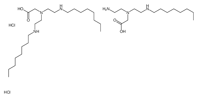 N-辛基-二氨乙基甘氨酸盐酸盐结构式