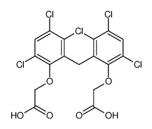 2-[2-[[2-(carboxymethoxy)-3,5,6-trichlorophenyl]methyl]-3,4,6-trichlorophenoxy]acetic acid结构式