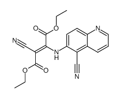 diethyl 2-cyano-3-(5-cyano-6-quinolylamino)fumarate结构式