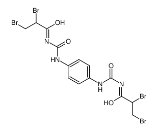 2,3-dibromo-N-[[4-(2,3-dibromopropanoylcarbamoylamino)phenyl]carbamoyl]propanamide Structure