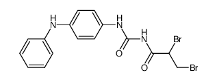 1-(2,3-Dibromo-propionyl)-3-(4-phenylamino-phenyl)-urea结构式