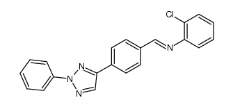 2-chloro-N-[4-(2-phenyl-2H-[1,2,3]triazol-4-yl)-benzylidene]-aniline结构式