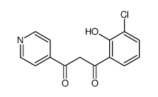 1-(3-chloro-2-hydroxyphenyl)-3-pyridin-4-ylpropane-1,3-dione Structure