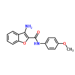 3-氨基-N-(4-甲氧基苯基)苯并呋喃-2-甲酰胺结构式