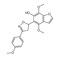 4,7-dimethoxy-5-[3-(4-methoxy-phenyl)-4,5-dihydro-isoxazol-5-yl]-benzofuran-6-ol Structure