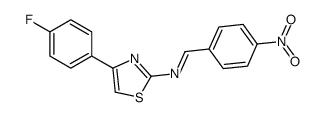 N-[4-(4-fluorophenyl)-1,3-thiazol-2-yl]-1-(4-nitrophenyl)methanimine Structure