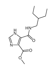 5-(2-ethyl-butylcarbamoyl)-1(3)H-imidazole-4-carboxylic acid methyl ester结构式