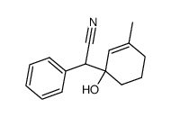 (1-Hydroxy-3-methyl-cyclohex-2-enyl)-phenyl-acetonitrile Structure