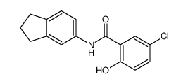 5-chloro-N-(2,3-dihydro-1H-inden-5-yl)-2-hydroxybenzamide Structure