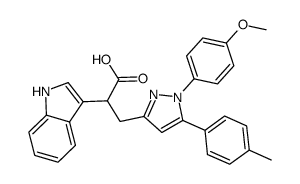 2-(1H-indol-3-yl)-3-[1-(4-methoxy-phenyl)-5-p-tolyl-1H-pyrazol-3-yl]-propionic acid Structure